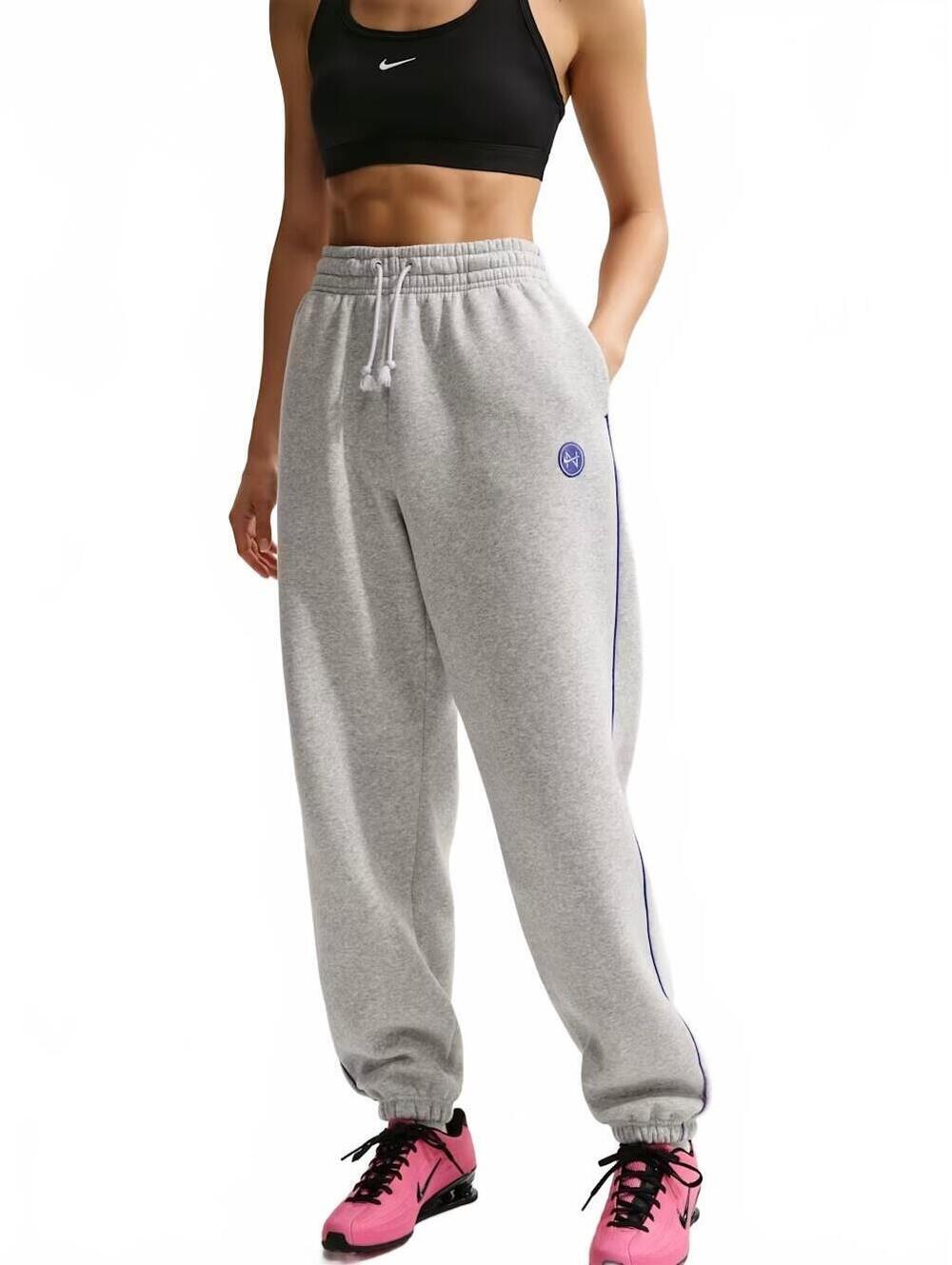 Nike Sportswear Phoenix Fleece Oversized High-Waisted Graphic Pants NWT Gray L